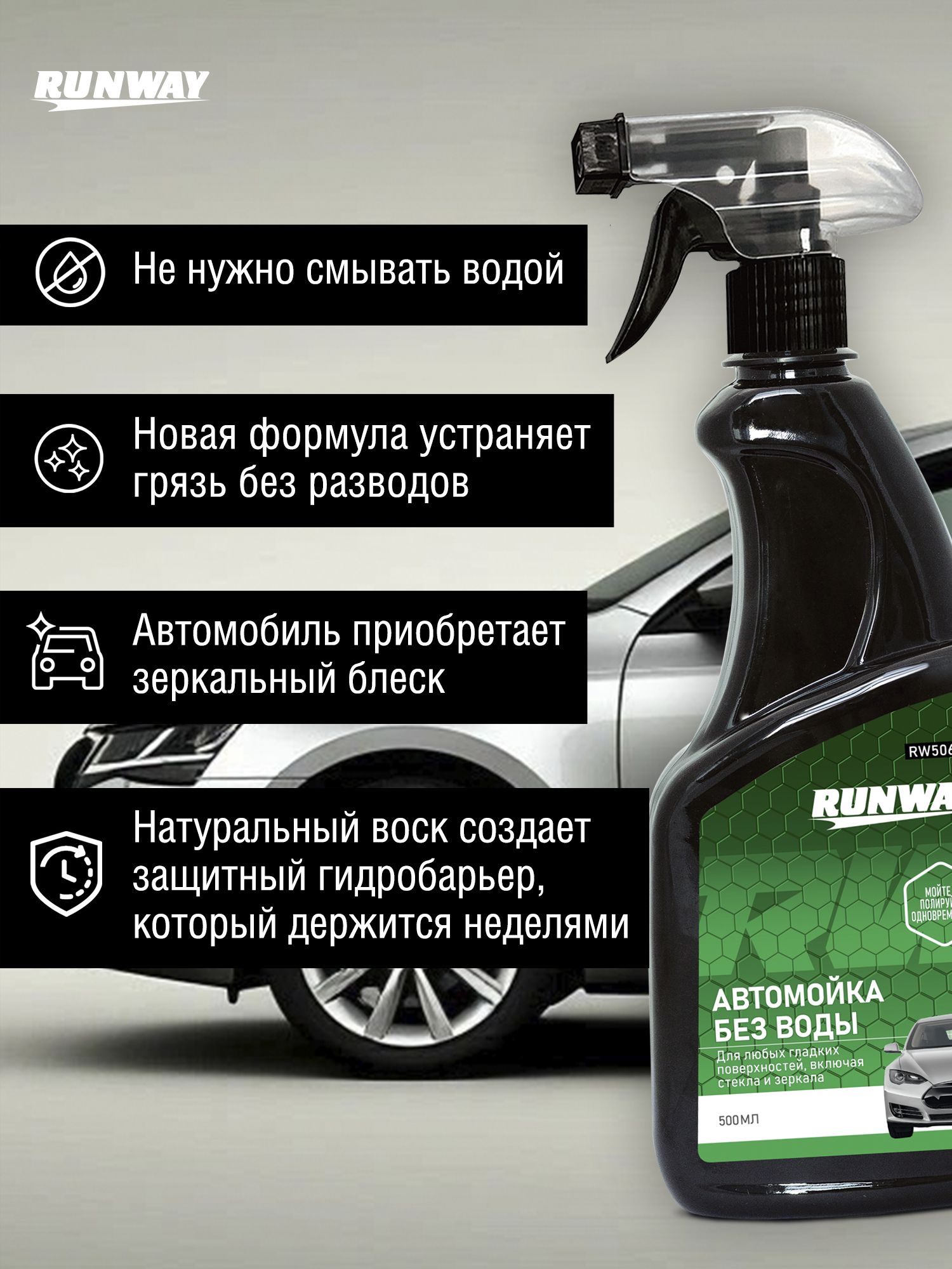 RW5061 Автомойка без воды 500 мл.