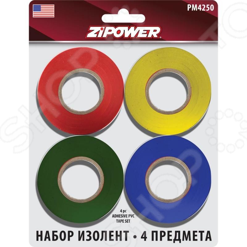 PM4250 Набор изолент, 10 м*19 мм, 4 шт.