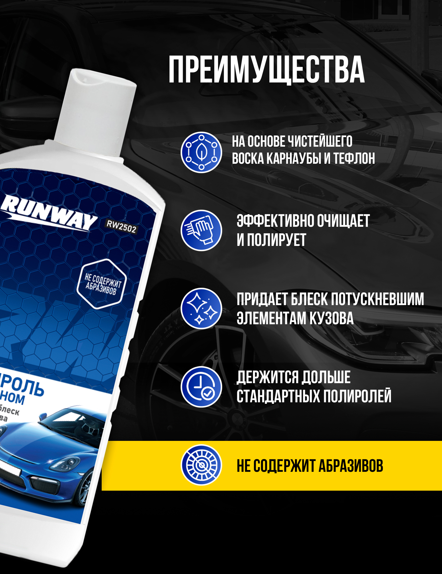 RW2502 Полироль с тефлоном 250мл. С