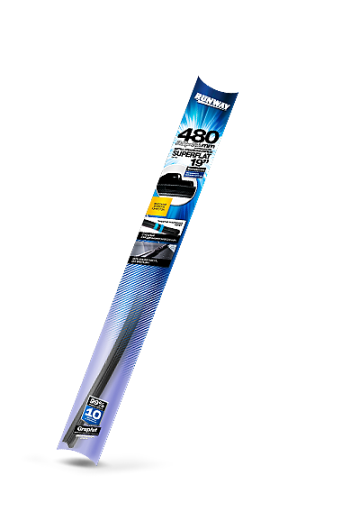 Щетка стеклоочистителя бескаркасная универсальная SUPERFLAT 480мм RUNWAY