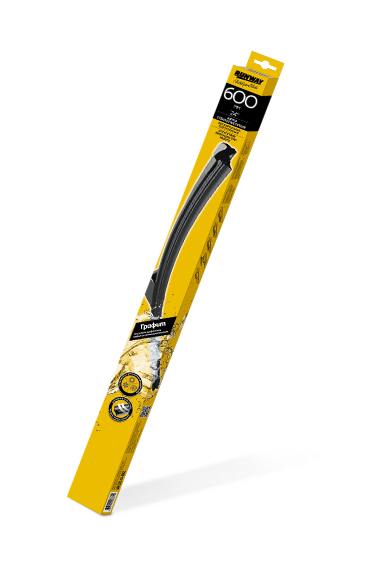 Щетка стеклоочистителя бескаркасная с графитовым покрытием 600 мм RUNWAY