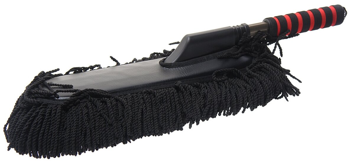 Щетка для  удаления пыли "Li-Sa" из микрофибры, поролоновая ручка , пластик (65 см), в чехле 47422 -