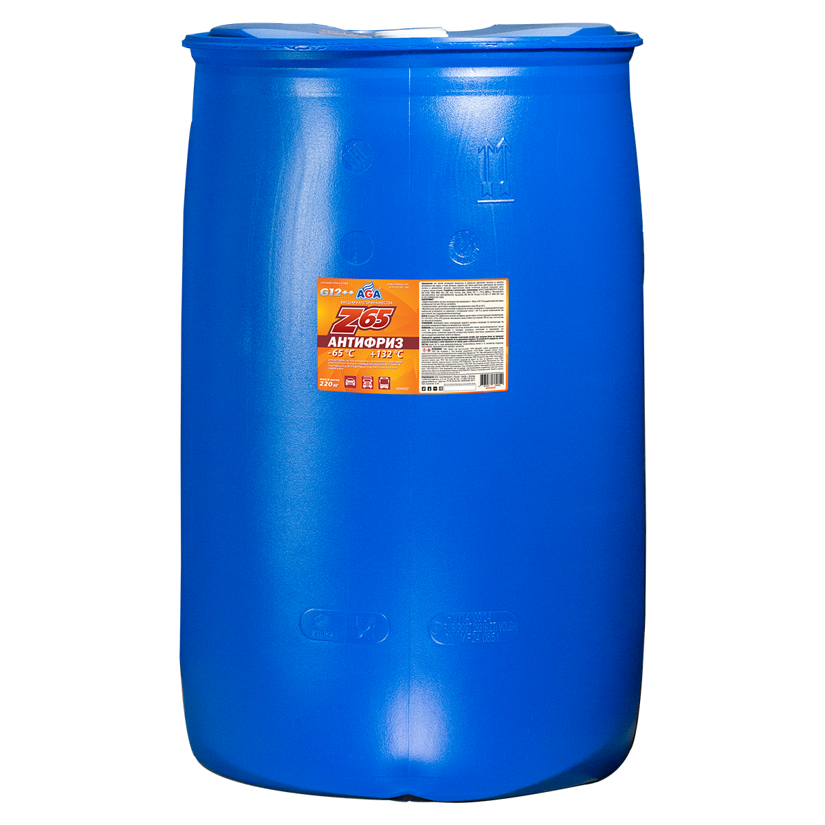 AGA062Z Антифриз  желтый, -65С 220 кг AGA ANTIFREEZE AGA-Z65, PREMIX