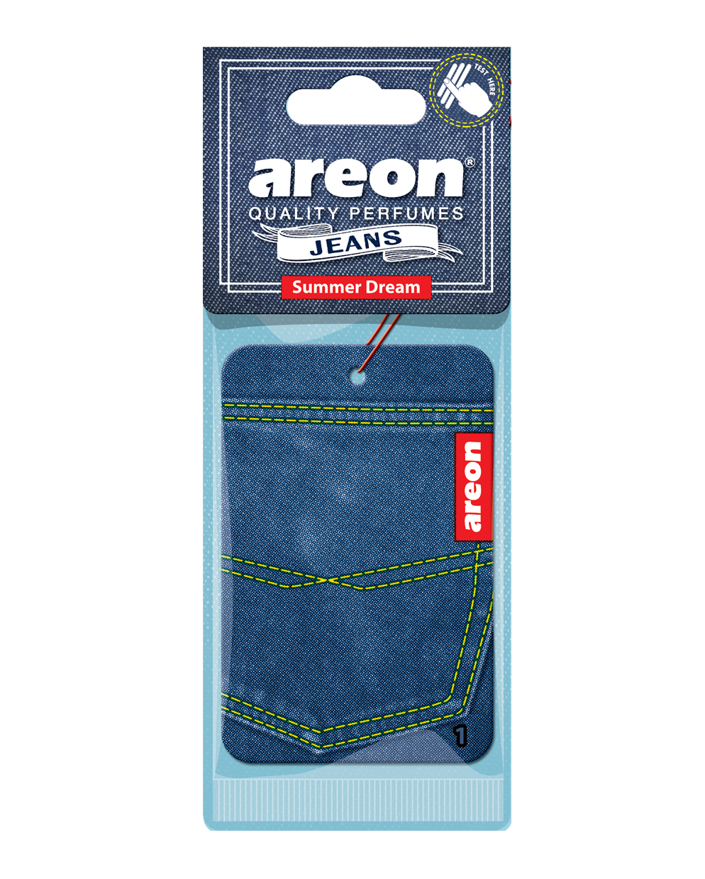 Ароматизатор AREON "JEANS PAPER"  Clear Summer Dreams AJ03