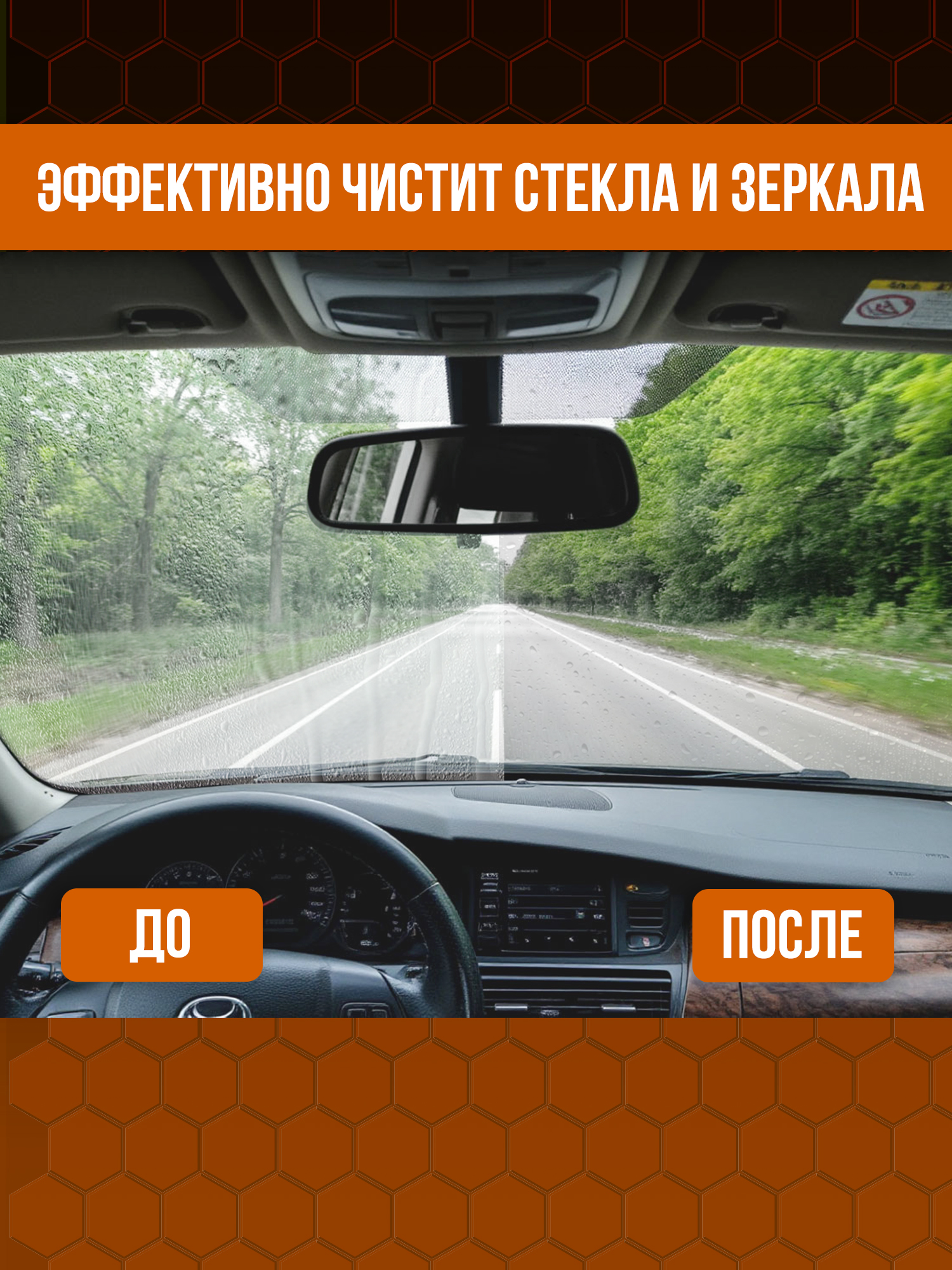 RW6035 Средство для очистки стекол с эффектом антидождя 500мл