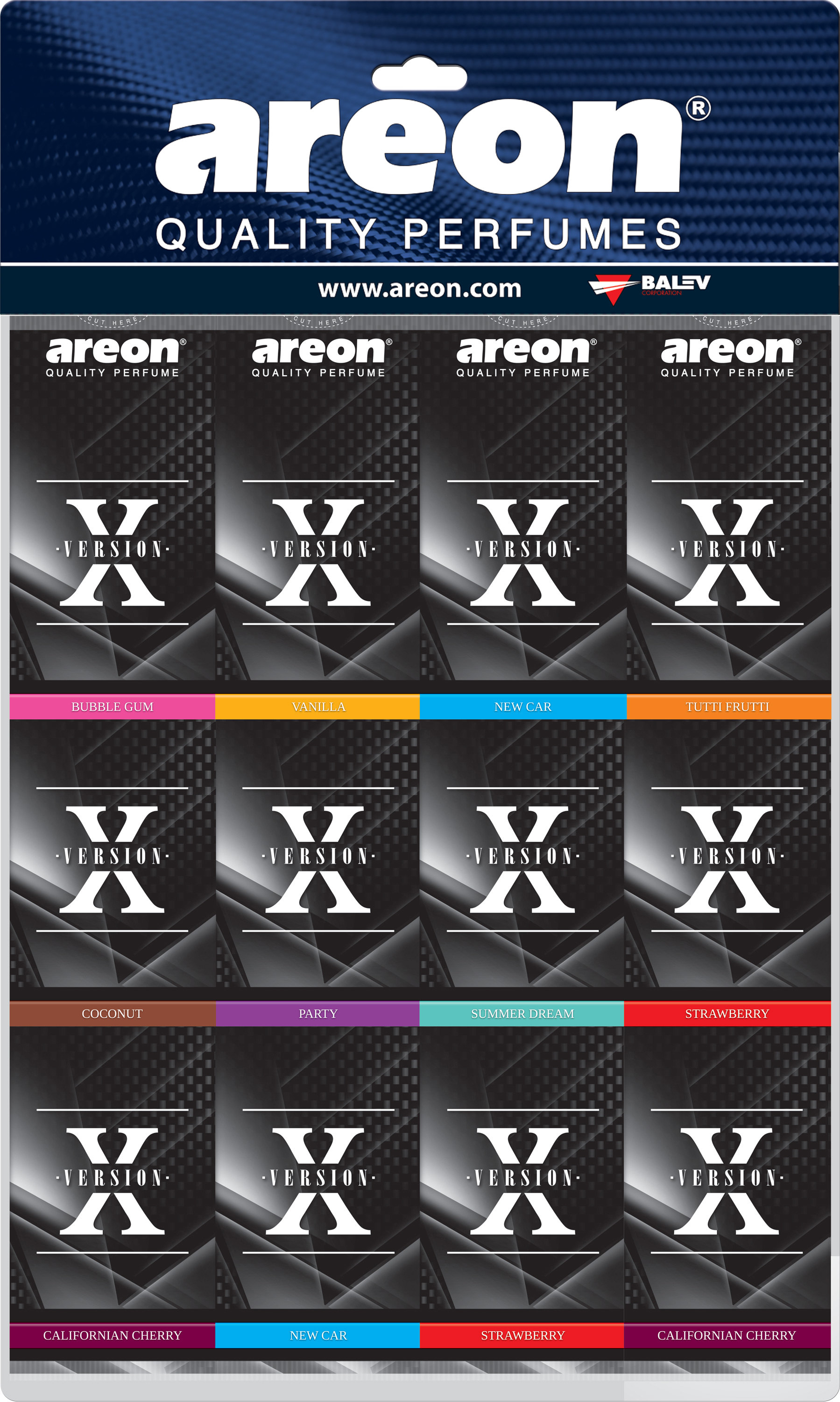 Ароматизатор AREON disp. "X-VERSION" MIX х 60 704-123