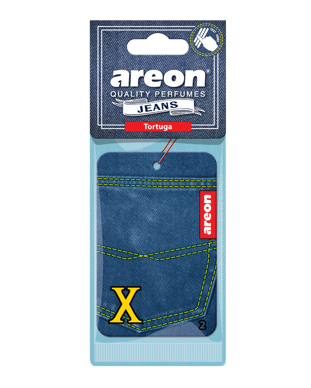 Ароматизатор AREON "JEANS PAPER"  X Tortuga AJXB02