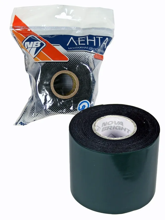 Скотч двухсторонний зеленый, 50 мм х 2м 46673