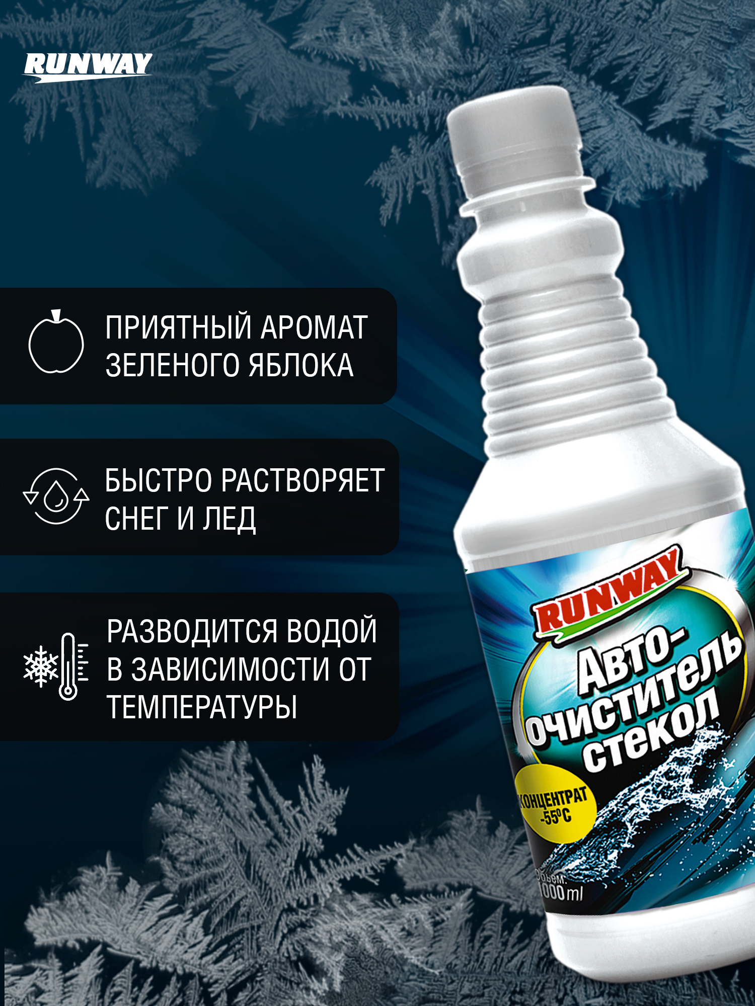 RW1068 Автоочиститель стёкол концентрат -55С 1л.