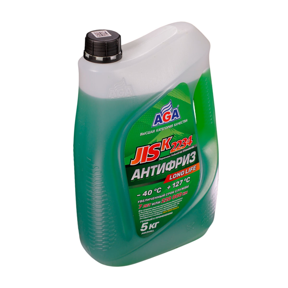 AGA344LL Антифриз зеленый, -40С, 5кг JIS K 2234