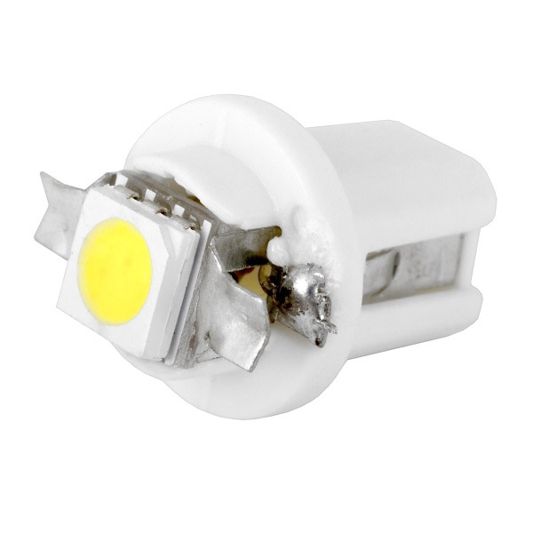 Автолампа диод B8,5 12V 1 SMD диод BAX10D Белая SKYWAY (min 10) Приборная панель