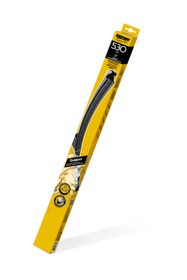 Щетка стеклоочистителя бескаркасная с графитовым покрытием 530мм RUNWAY