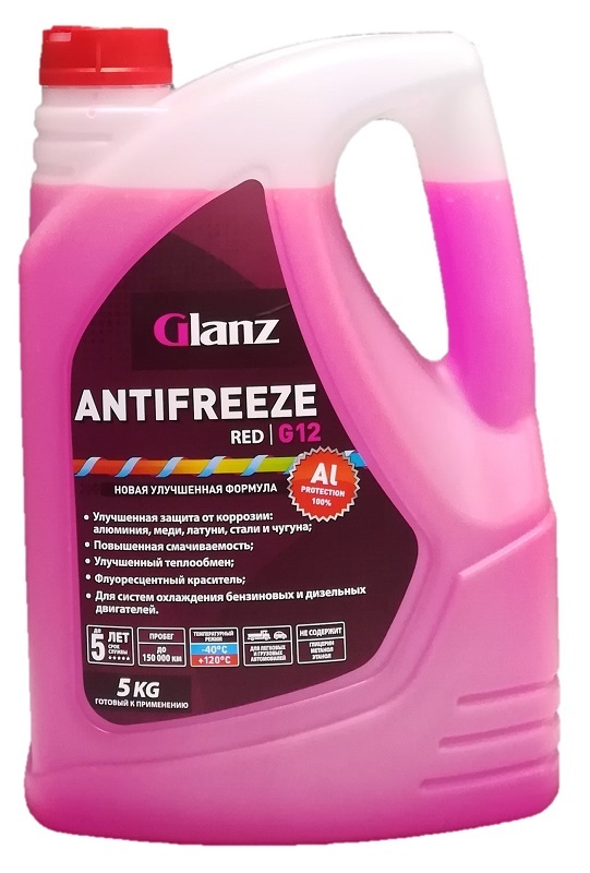   Glanz Антифриз G12 (красный)   5кг