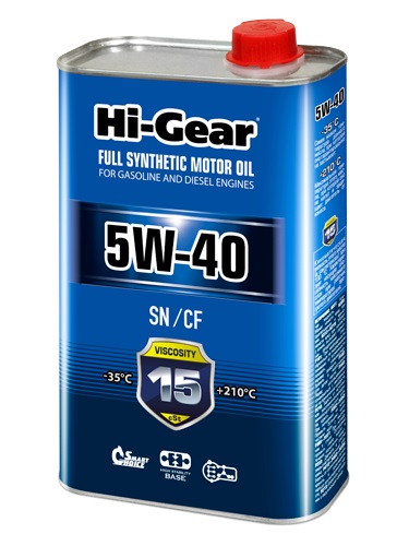 Hi-Gear  5W-40 API SP/CF 1л синт масло моторное HG0540 +