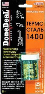 DD6799 Термосталь-термостойкий (до 1400 С) сверхпрочный рем. герметик 85г (минимальный заказ 12шт)