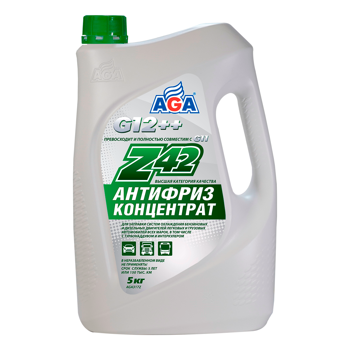 AGA317Z Антифриз Z42. Концентрат. Зеленый 5кг