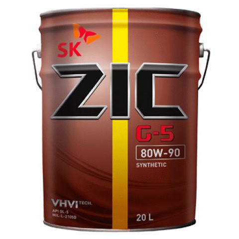 ZIC G-5 80w90 GL-5 20л масло трансмиссионное
