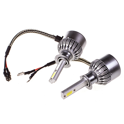 Автолампа-LED (аналог ксенона) H1(C6) 12/24V 26W 6000K 4000Lm SKYWAY комп.2 шт радиатор+вентилятор охл
