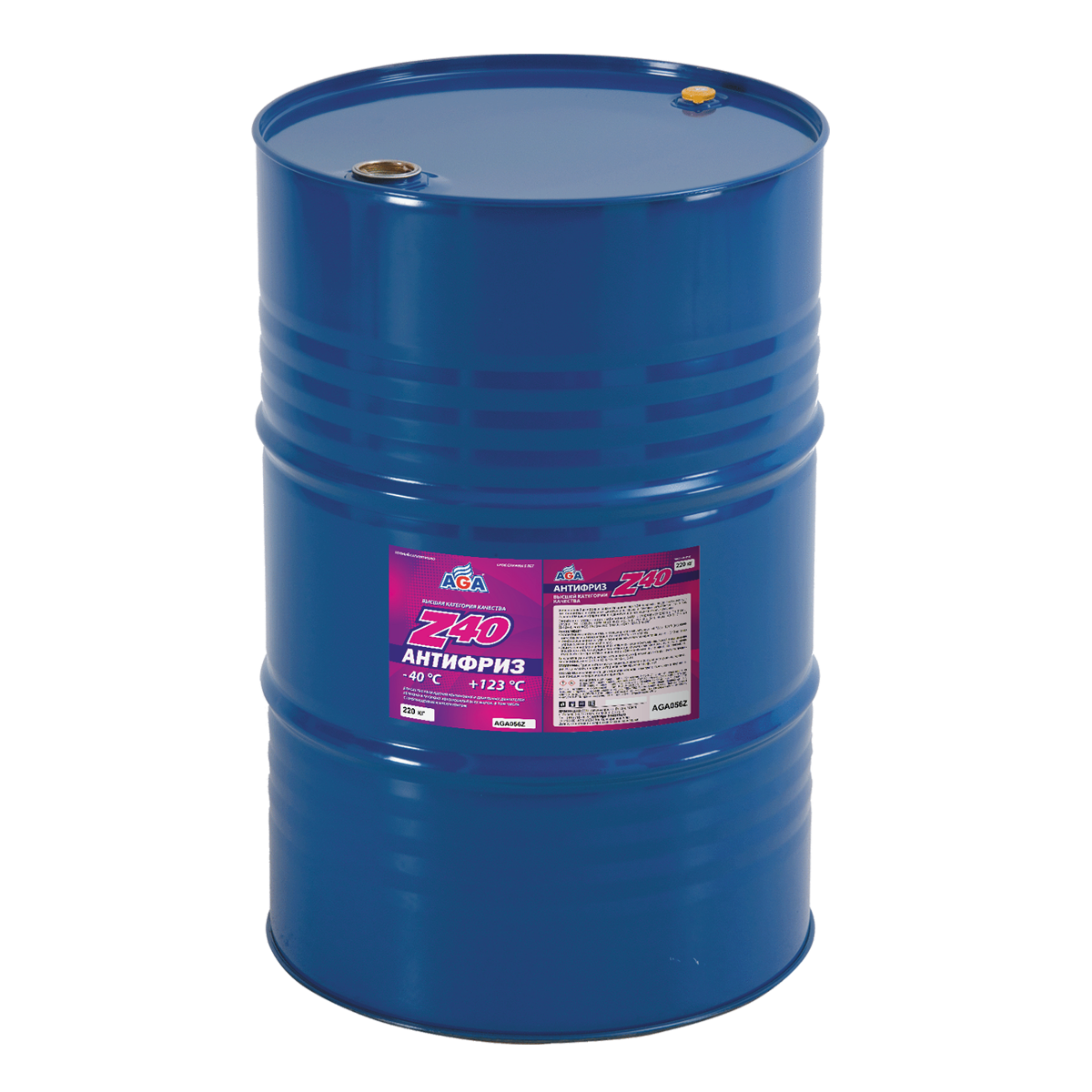 AGA056Z Антифриз  красный, -40С 220 кг AGA ANTIFREEZE AGA-Z40, PREMIX