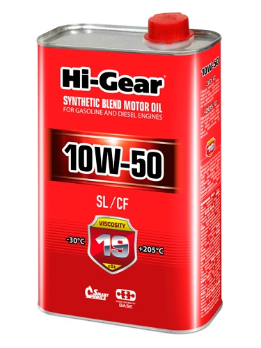 Hi-Gear 10W-50 SL/CF 1л п/синт масло моторное HG1150