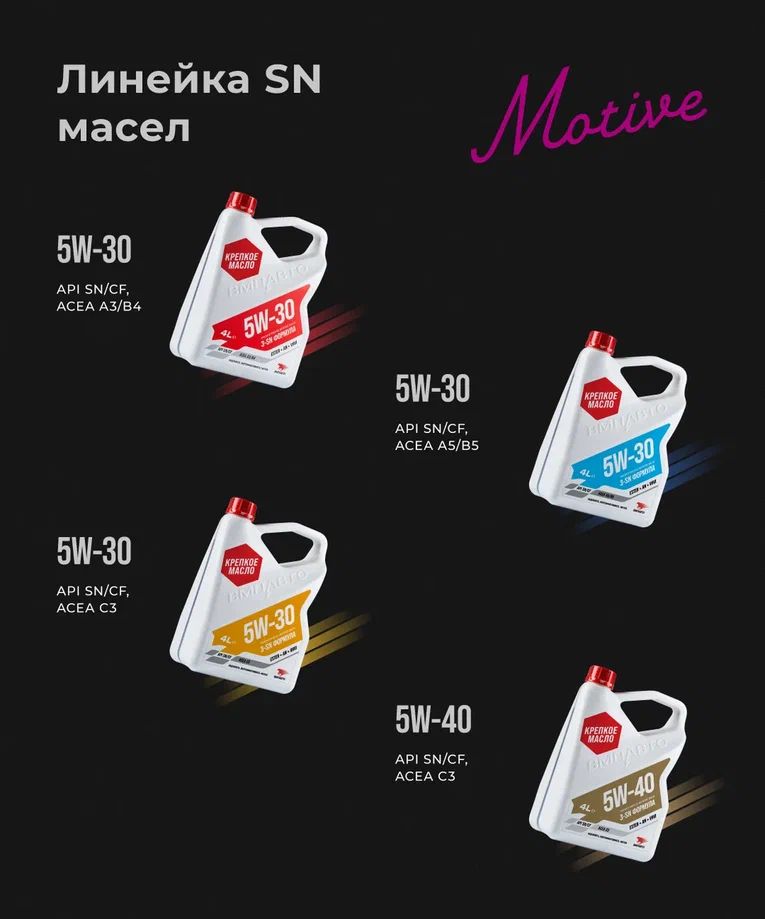 ВМПАВТО 5w40 SN/CF A3/B4  4л синт масло моторное 9223 +