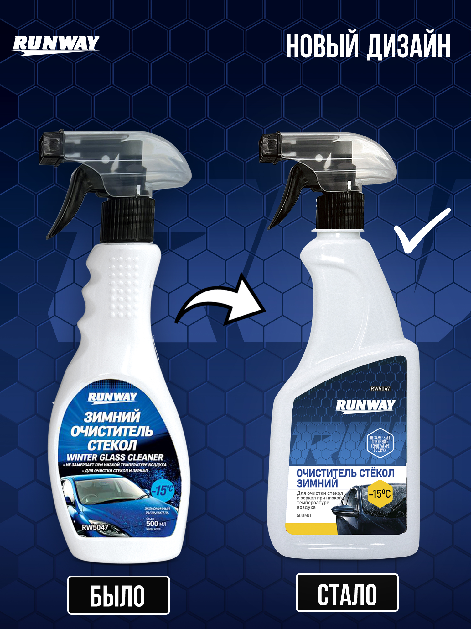 RW5047 Средство для очистки стёкол зимнее 500мл С