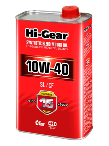 Hi-Gear 10W-40 SL/CF 1л п/синт масло моторное HG1110