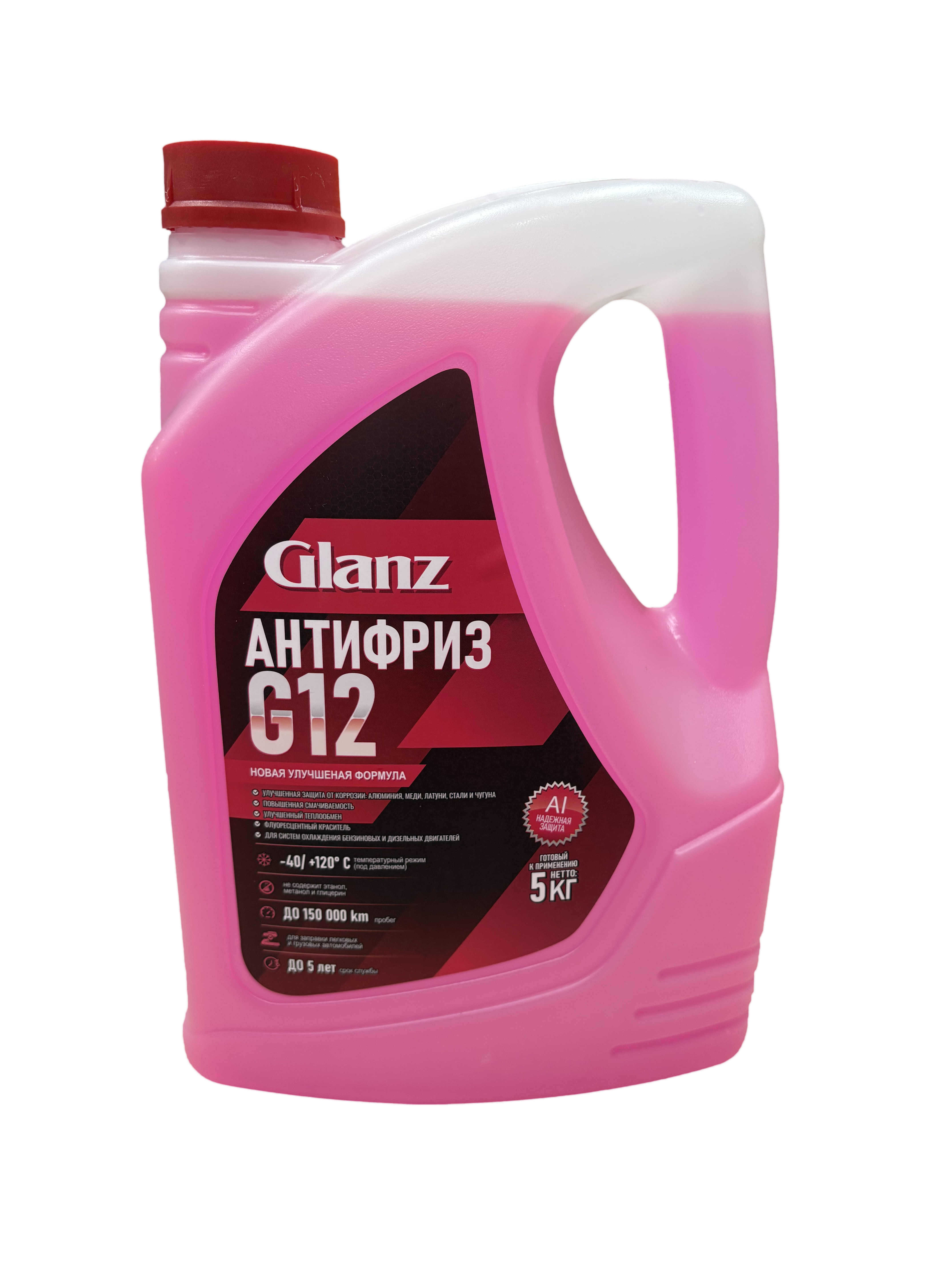   Glanz Антифриз G12 (красный)   5кг