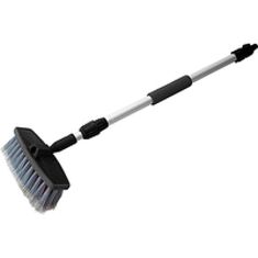 Щётка для мытья распушённая телескоп., мягкая ручка под шланг с краном, 65-100 см
