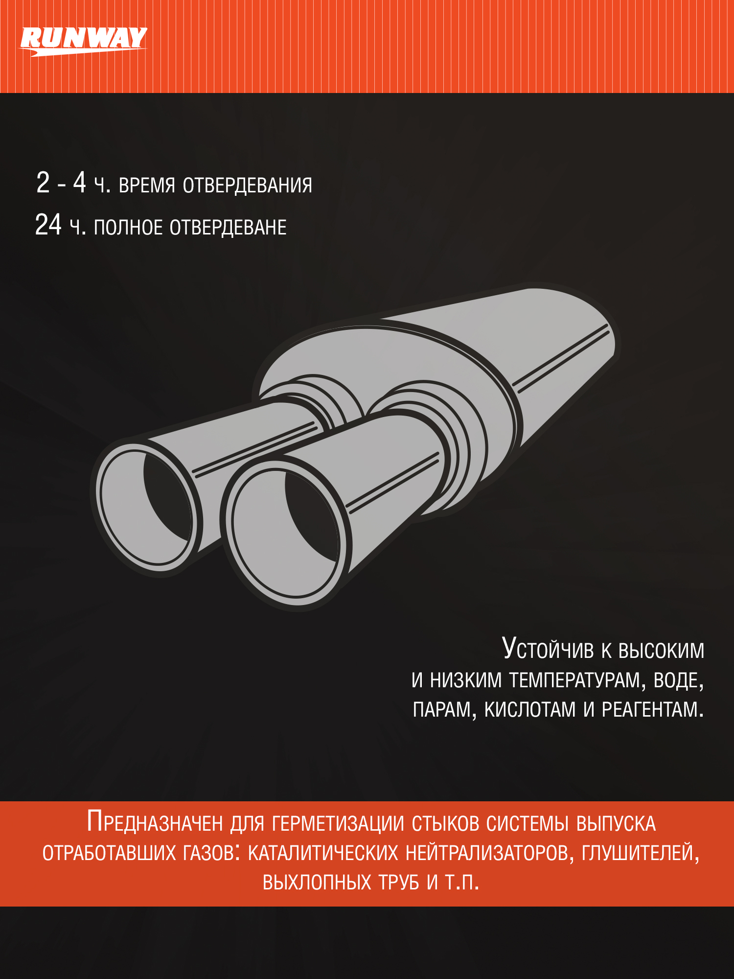 RW8517 Паста-герметик для глушителя в тубе 150г