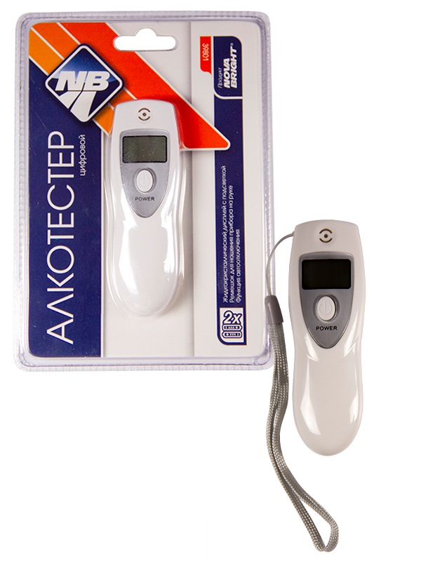 Алкотестер цифровой с ЖК дисплеем (0,00-0,19 промилле) 39801 Nova Bright