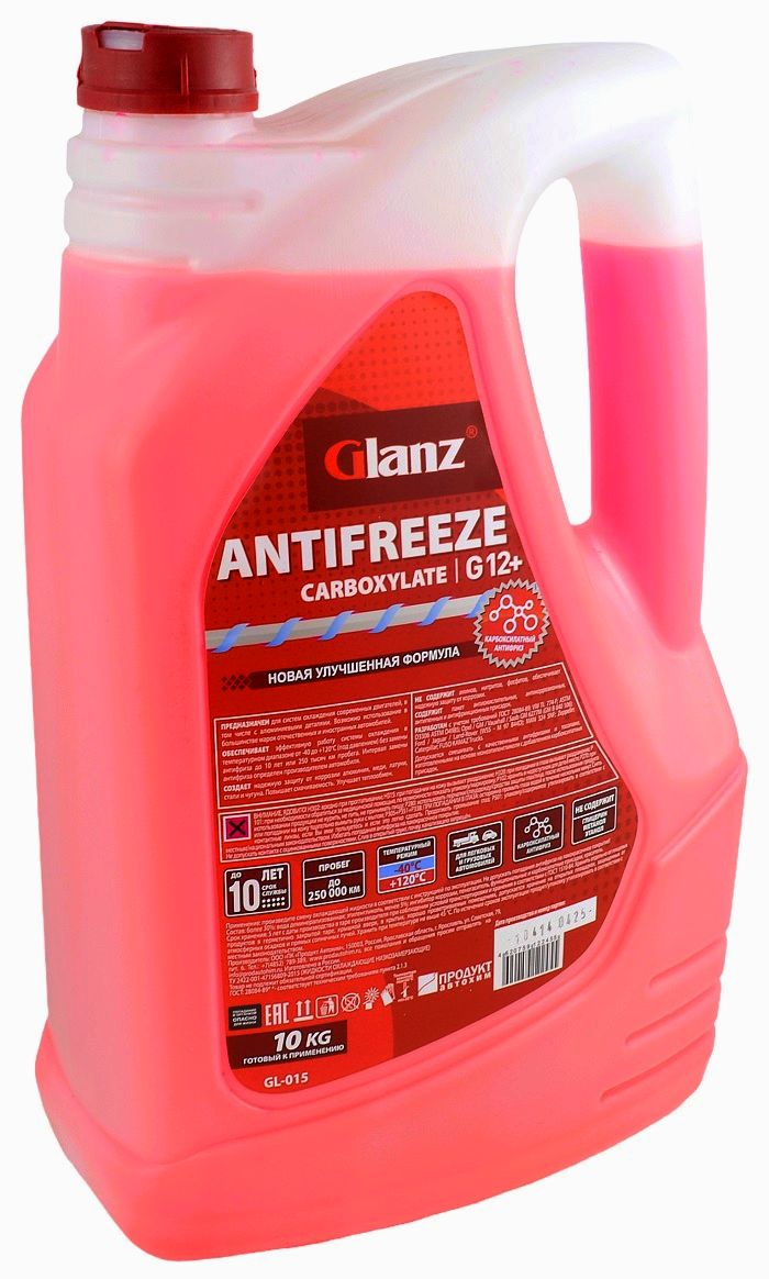   Glanz Антифриз G12+ Carboxylate (красный) 10кг