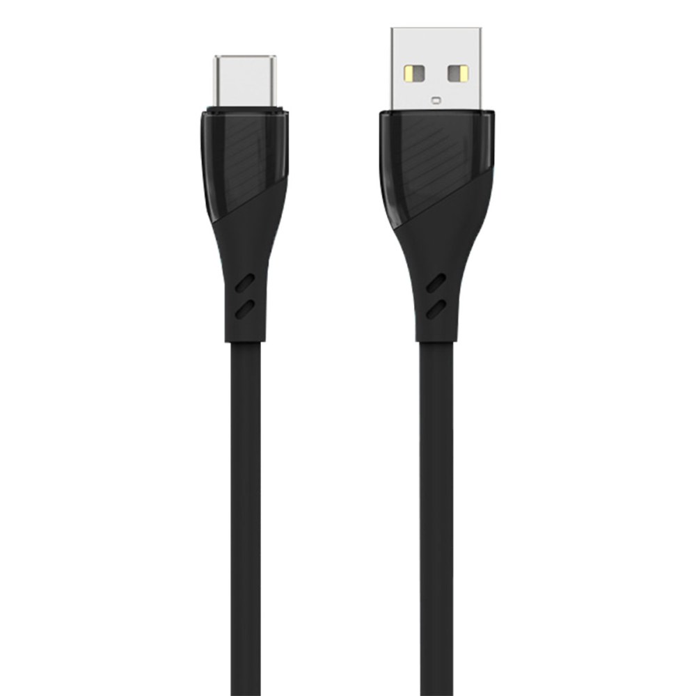 PM6733 Кабель USB Type-A Type-C, 3 A быстрая зарядка, 2 м, передача данных 480 Мбит/с, черный