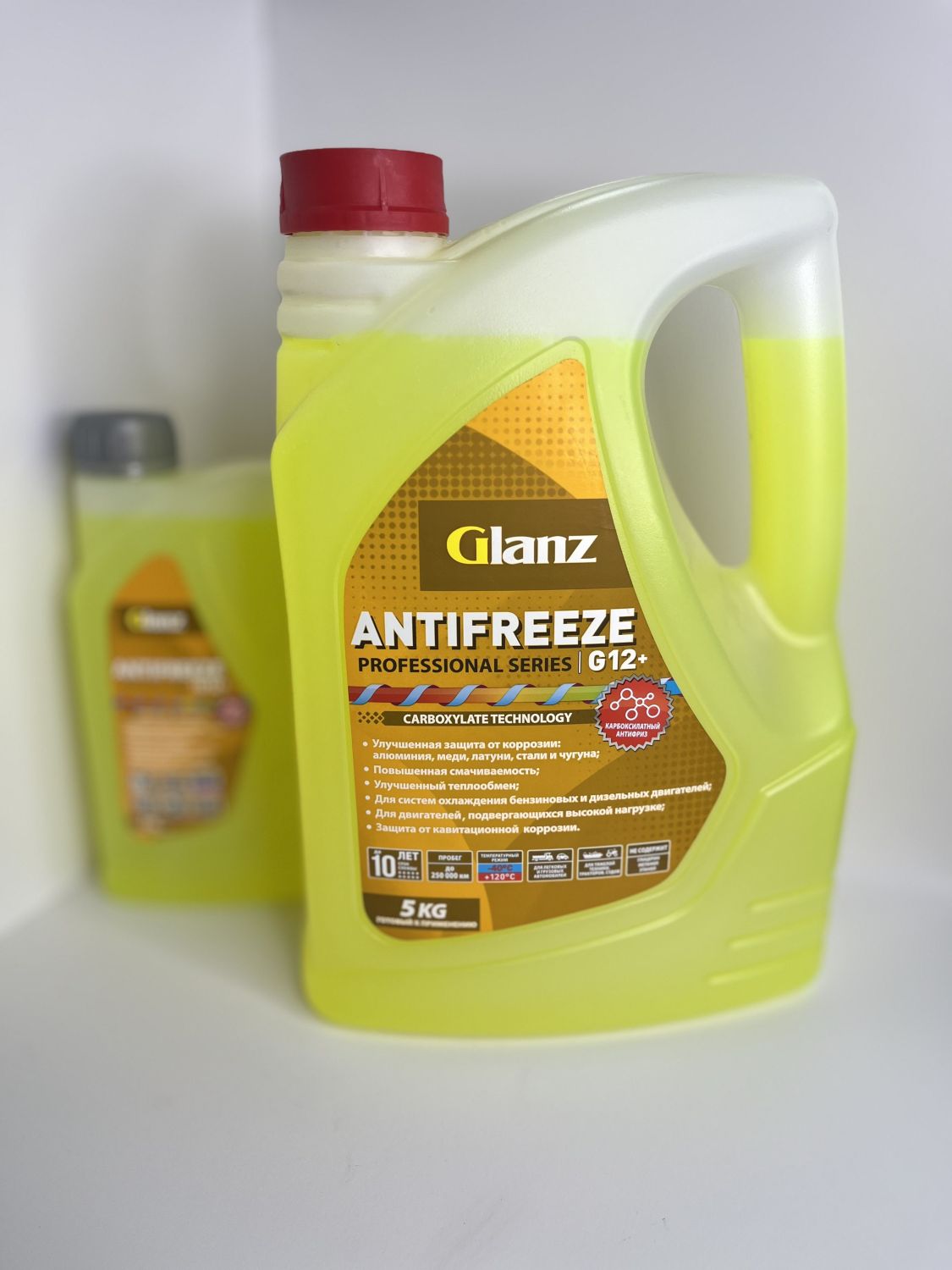   Glanz Антифриз G12+ Carboxylate PRO (желтый) 5кг