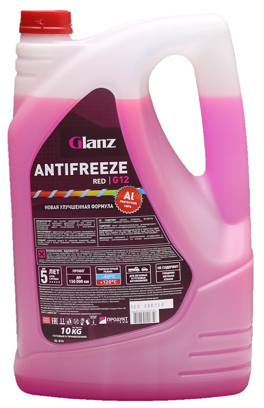   Glanz Антифриз G12 (красный)  10 кг