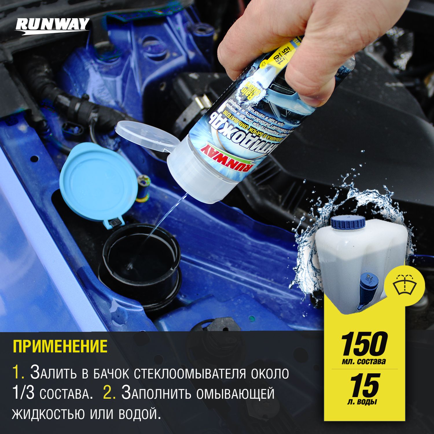 RW1509 Антидождь (добавка в бачок омывателя) 150мл С