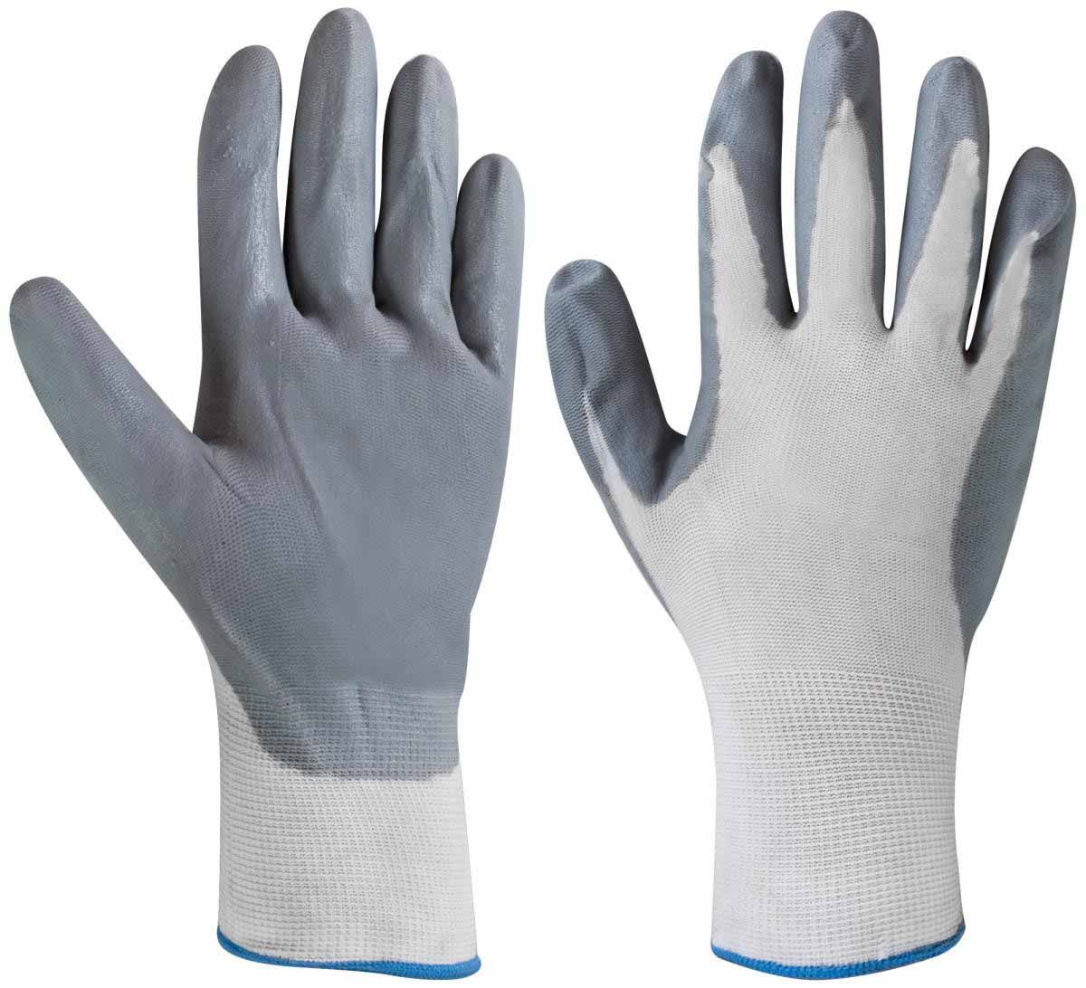  Перчатки рабочие нейлоновые с нитриловым обливом одна пара с этикеткой БИБИП
