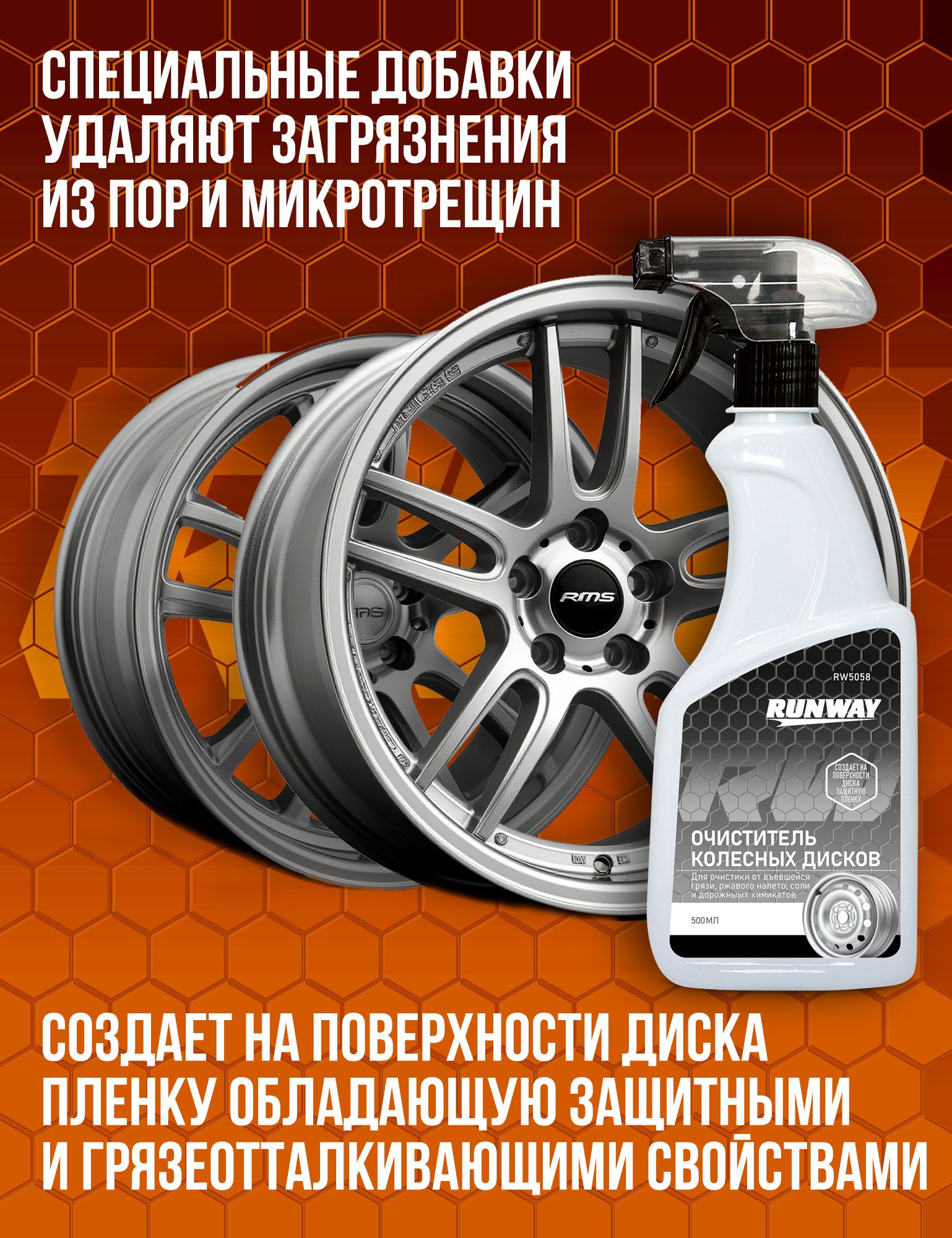 RW5058 Очиститель колесных дисков 500 мл. С