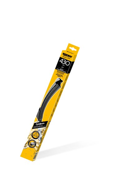 Щетка стеклоочистителя бескаркасная с графитовым покрытием 430мм RUNWAY