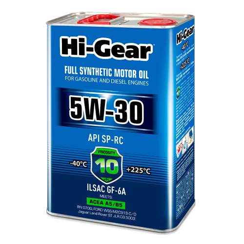 Hi-Gear 5W-30 ACEA A5/B5 API SP-RC ILSAC GF-6A 4л синт масло моторное HG0534