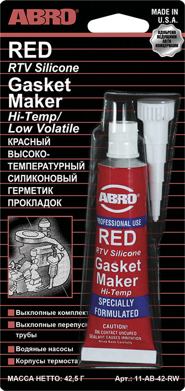 ABRO Герметик прокладок красный США 42,5 г
