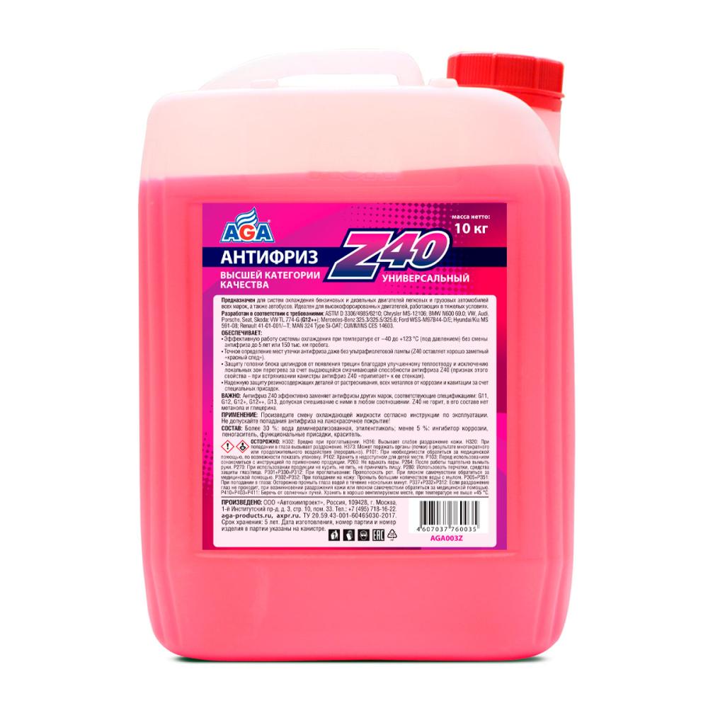 AGA003Z Антифриз красный, -40С, G12++, 10кг