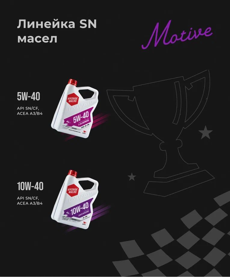 ВМПАВТО 10w40 SN/CF A3/B4 4л синт масло моторное 9243