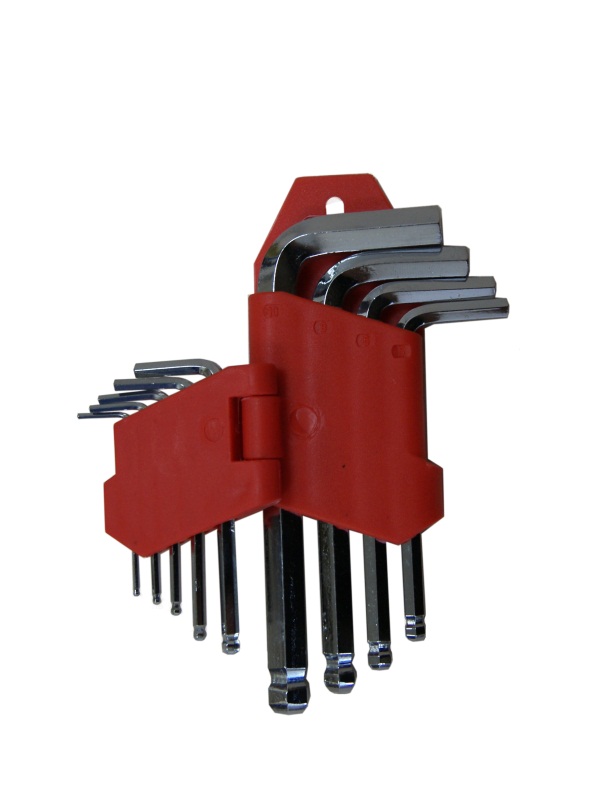 Набор ключей шестигранных с шариковой головкой, 9 шт. 1.5 - 10 мм, стандартные  SKYBEAR