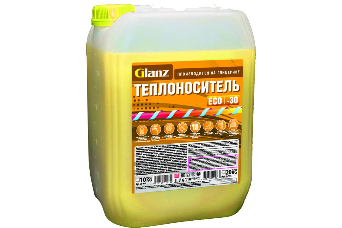  GLANZ Теплоноситель ECO -30 20кг (глицерин)