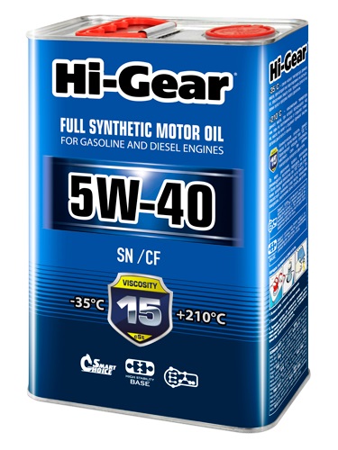 Hi-Gear  5W-40 API SP/CF 4л синт масло моторное HG0544 +