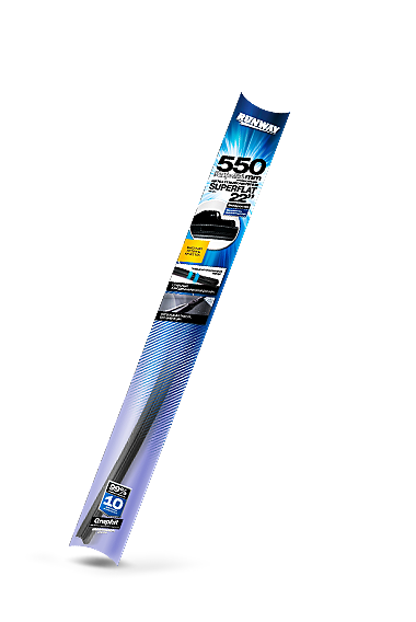 Щетка стеклоочистителя бескаркасная универсальная SUPERFLAT 550мм RUNWAY