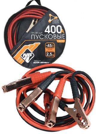 Провода пусковые "Nova Bright-fusion" 400А морозостойкие, в сумке, 2.5 м 46776