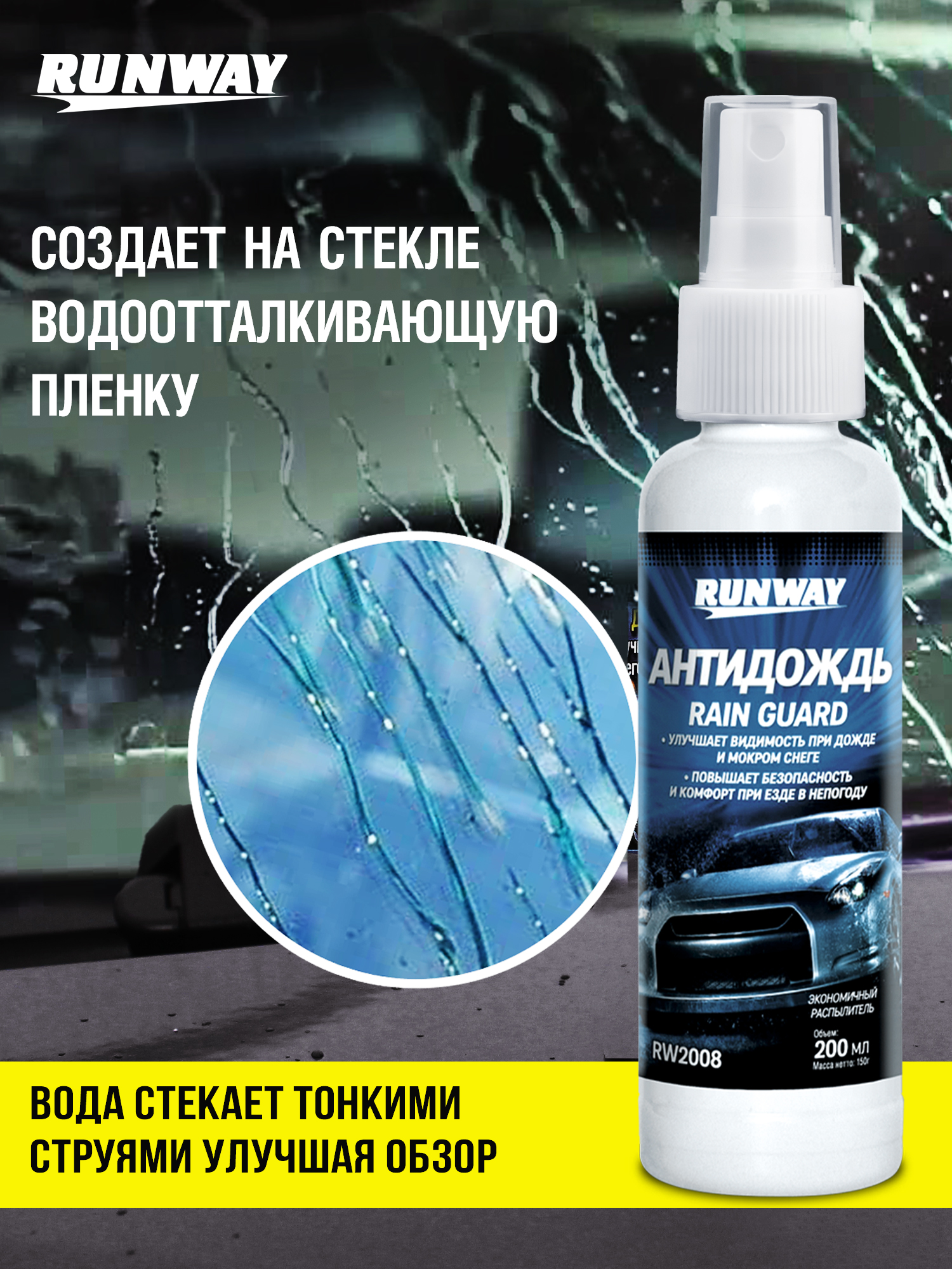 RW2008 Антидождь 200мл.
