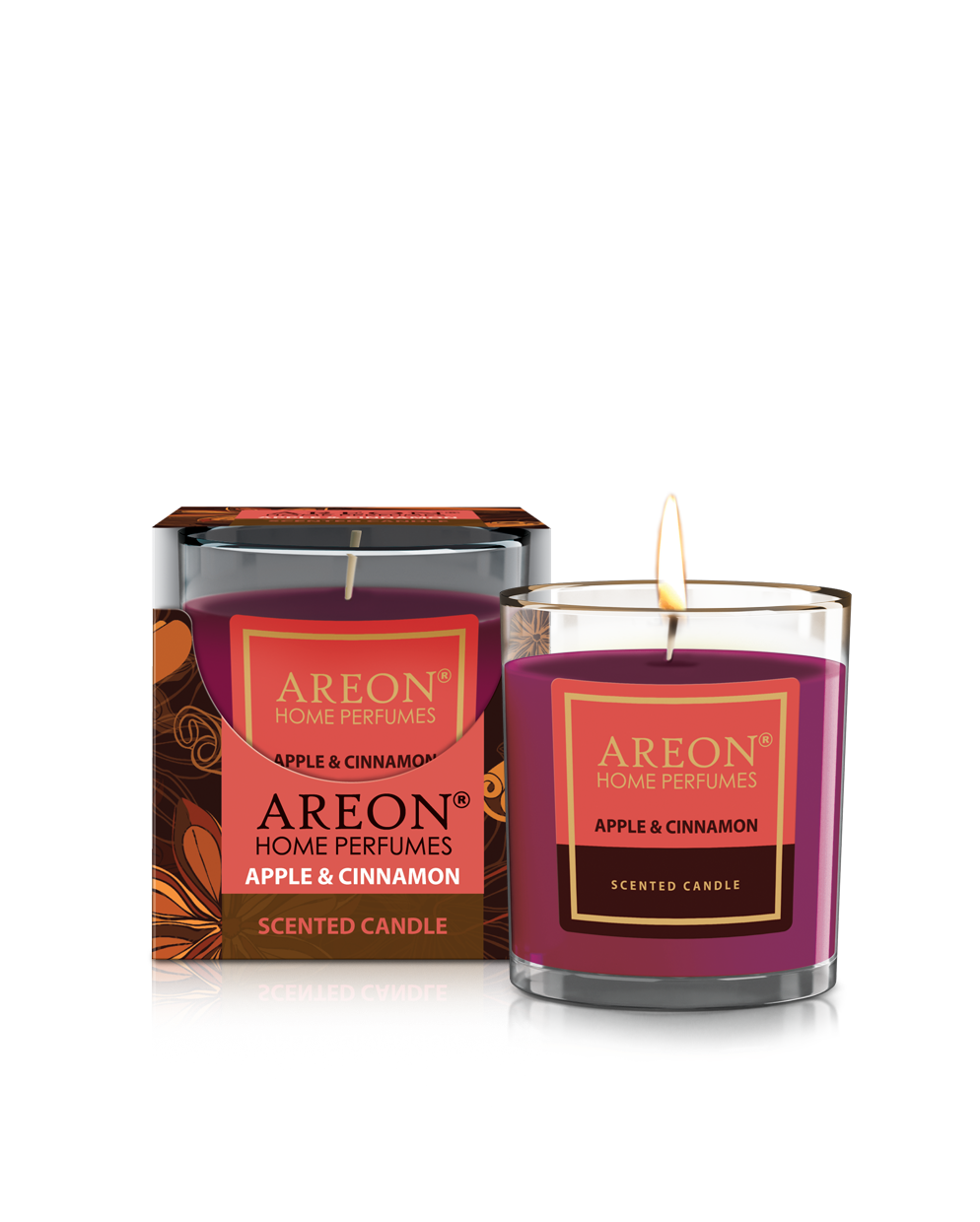 АРОМАТИЧЕСКАЯ СВЕЧА  AREON HOME PERFUMES 120 гр Apple & Spice CR01